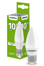 ნათურა LED C35 230В 4000К E14 GENERICA