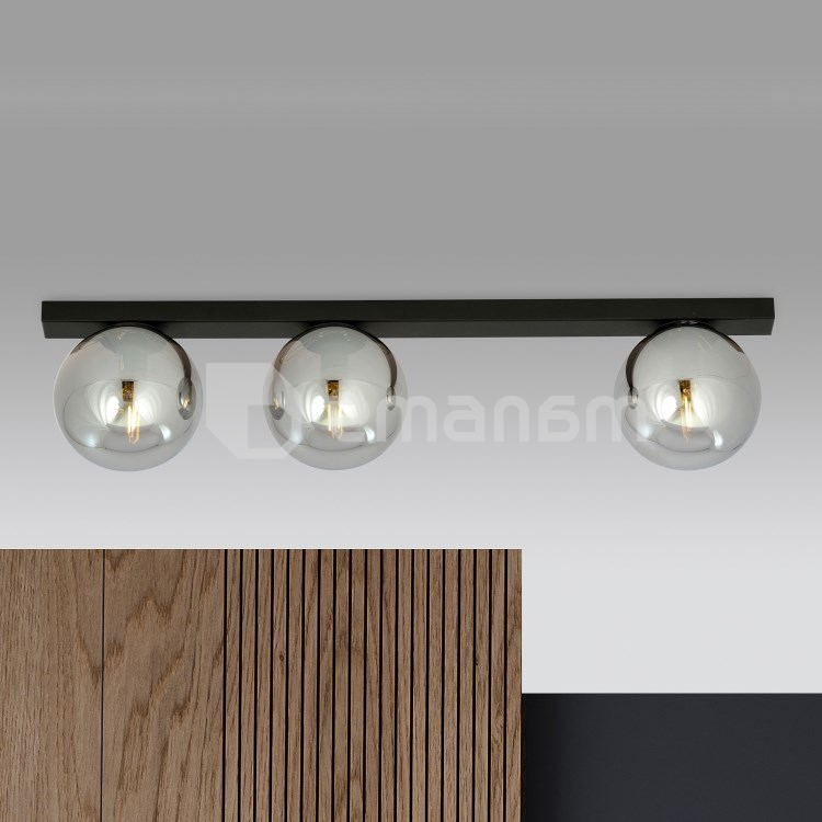 სანათი EMIBIG FIT 3 E14 3x MAX 40W შავი გრაფიტი