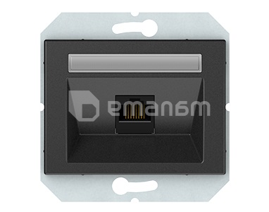 როზეტი კომპიუტერის ჩარჩოს გარეშე Vilma KLRJ45-15e2-02 an RJ45 CAT5E UTP 1 განყოფილებიანი ანტრაციტი