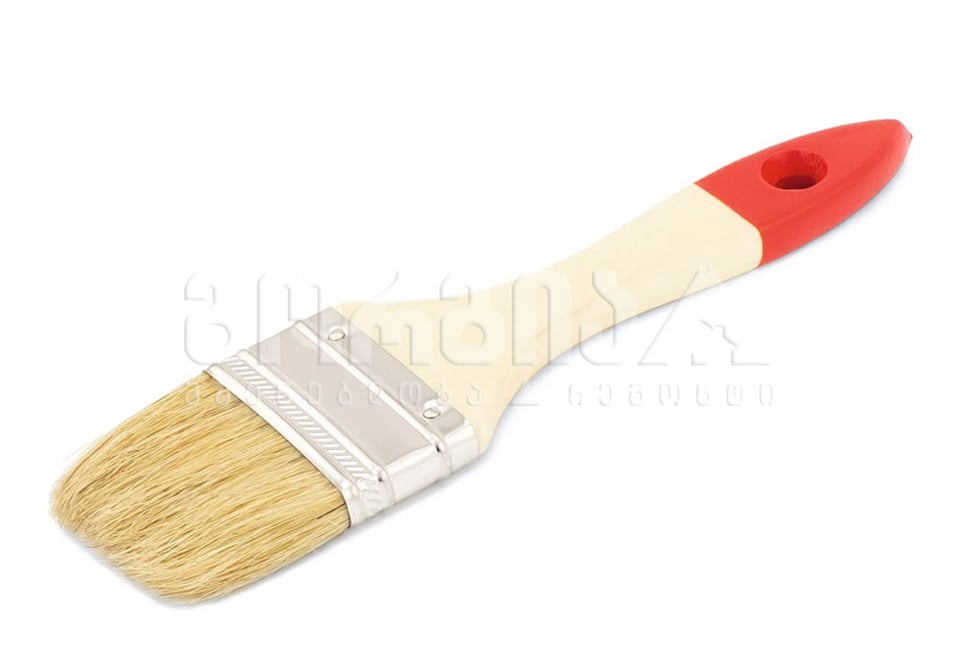 ფუნჯი თეთრი ნატურალური ბეწვით  სახელურით 81265012 50მმ * 5მმ