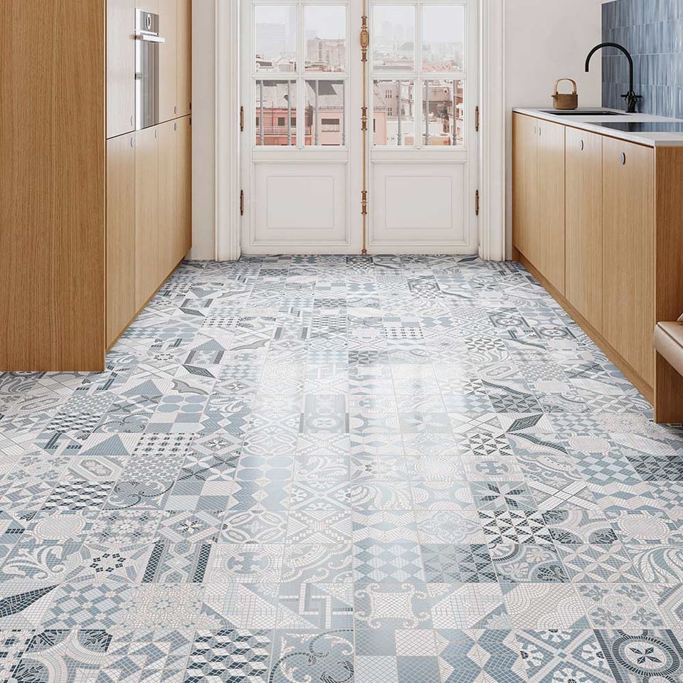 კერამოგრანიტი Tessela Blue 33.15*33.15