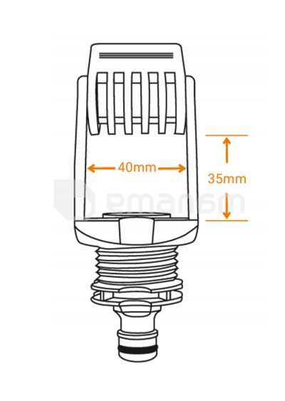ადაფტერი ონკანის უნივერსალური Bradas Black Line ECO-4124 40 მმ