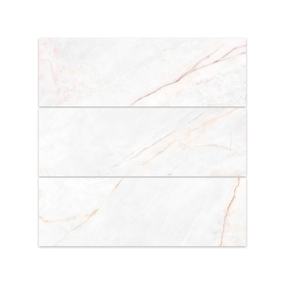 დეკორი Dahlia White Decor 33.3x100