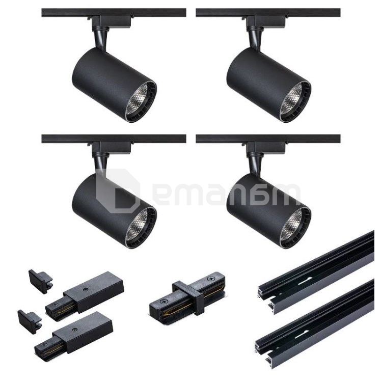 კომპლექტი ტრეკი DPM 4x15W შავი X-LINE