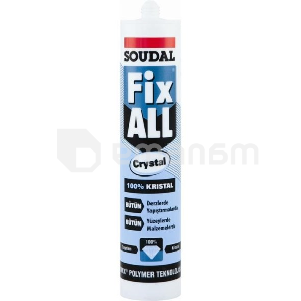აკრილის ჰერმეტიკი Soudal Fix All Crystal 290 მლ გამჭვირვალე