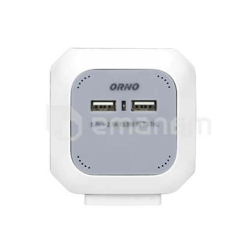 დამაგრძელებელი კუბი  ORNO 4 1.5მ 2 USB Schuko
