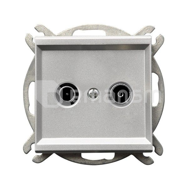 როზეტი RTV Ospel Sonata GPA-10RPZ/m/38 10dB ვერცხლისფერი მქრქალი