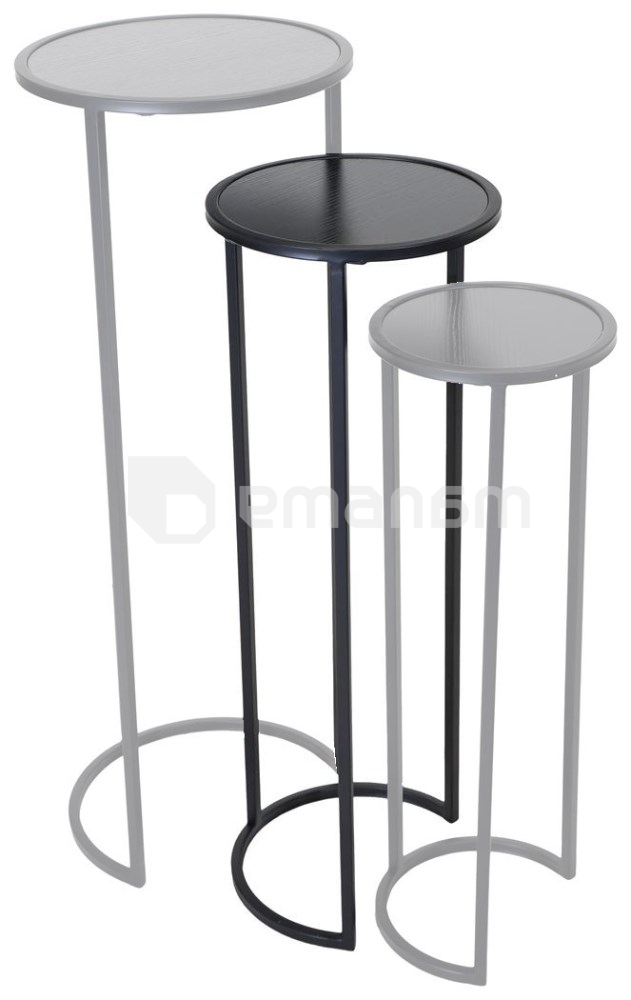 სადგამი ყვავილის ქოთნის Mega Collections Eton Plantstand Round Black D28H77