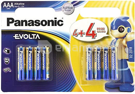 ელემენტი ალკალინი Panasonic Evolta AAA 8ც.