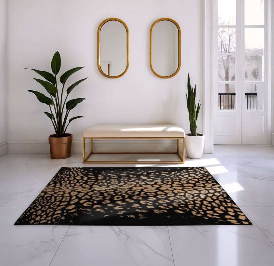 ხალიჩა BALTA HOME LALIX 43119-890 120x170 სმ შავი/ოქროსფერი