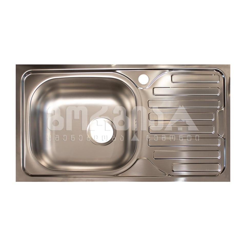 სამზარეულოს ნიჟარა დაფით 7545R  760*435*150*0.6მმ  AS07