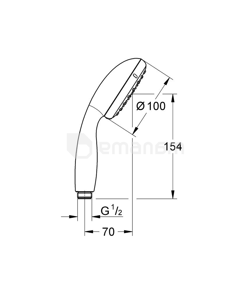 საშხაპე ყურმილი Grohe VITALIO START /100 (2 რეჟიმი) 279462430