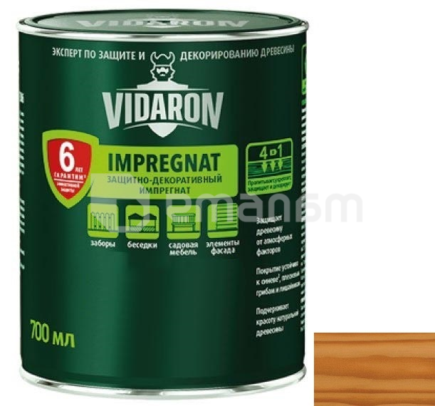გასაჟღენთი ხის Vidaron Impregnat 700 მლ V05 ბუნებრივი ტექი