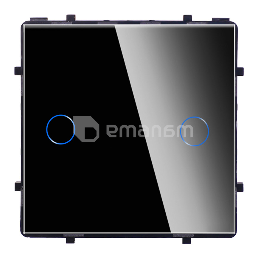 ჩამრთველი ჩარჩოს გარეშე სენსორით Socket Elegant Wireless Wi-Fi 2 შავი