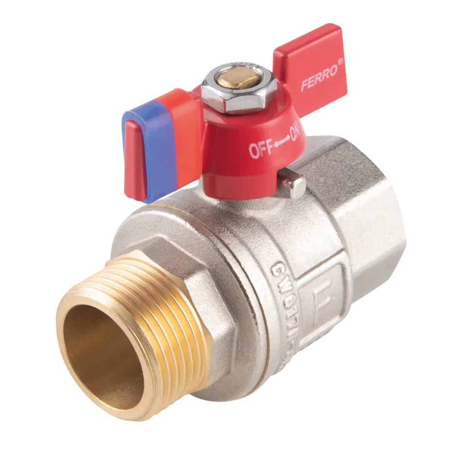 ბურთულა ვენტილი (პეპელა) 1/2 F-M KFPM11 Ferro