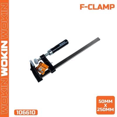 მეტალის ფიქსატორი Wokin 106606, 50x150MM, F-Clamp, Black/Silver