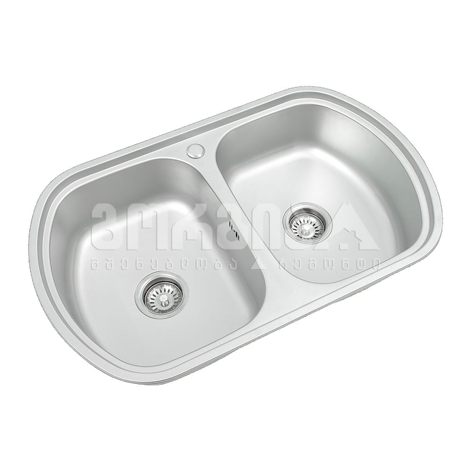 სამზარეულოს ნიჟარა LONG სიფონით 8049A 800*490*180 0.5 პრიალა