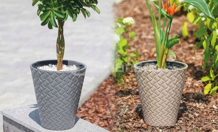 პლასტმასის ქოთანი ყვავილებისთვის FORM PLASTIC Makata 2800-059 Ø30 ბეტონი