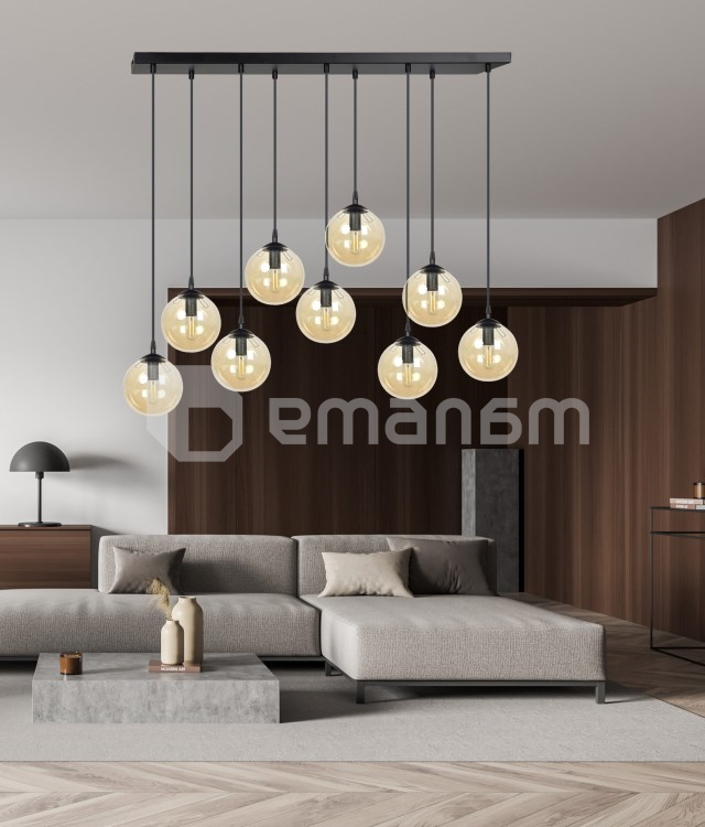 საკიდი EMIBIG Cosmo 9 E14 9x MAX 40W შავი MIODOWY