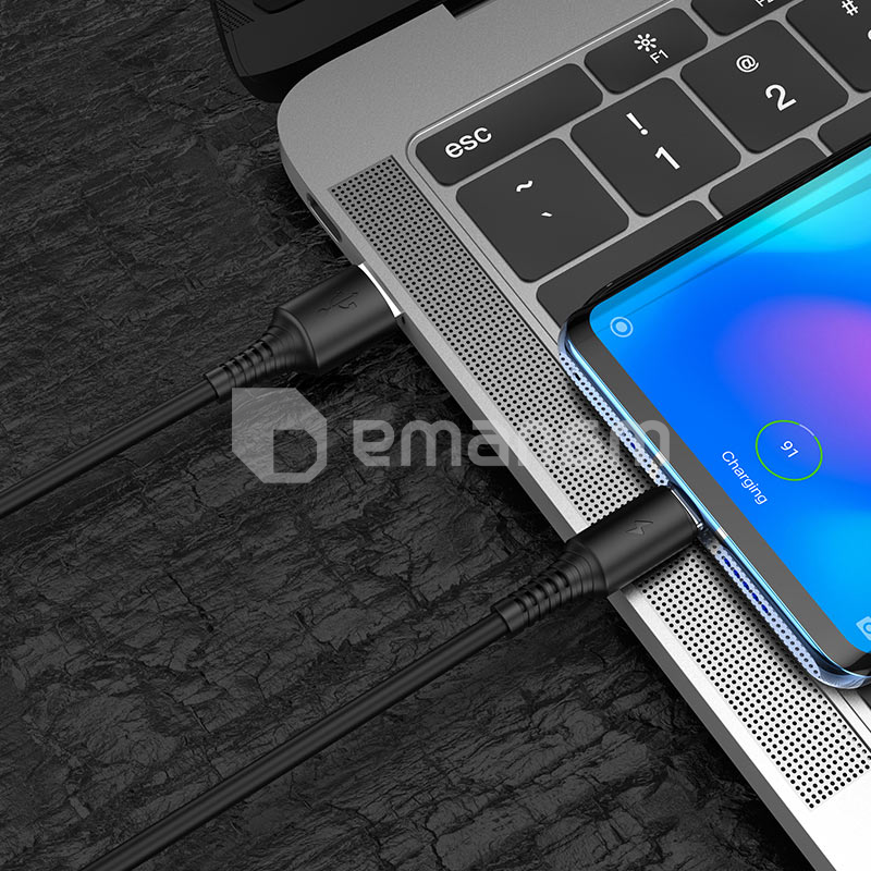 მობილური ტელეფონის დამტენი კაბელი Borofone Type-C BX47