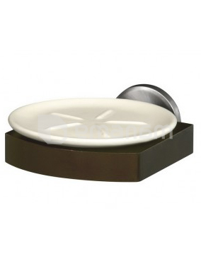 სასაპნე MADAGASKAR SOAP DISH SAT. NICKEL/WOOD