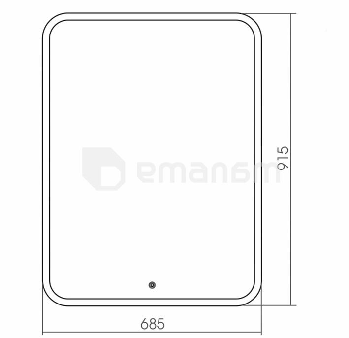 სარკე Silver Mirrors Stiv 685x915 მმ,სენსორული