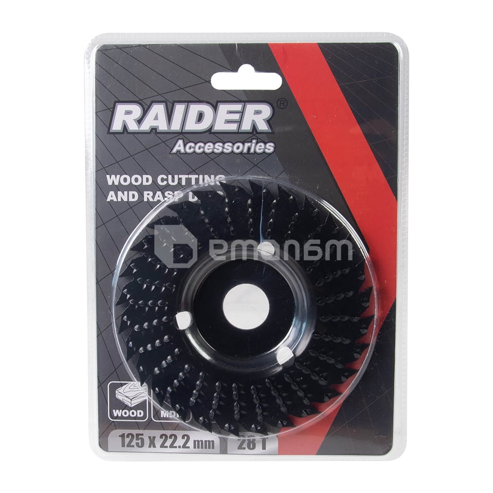 ხის საჭრელი დისკო Raider 125x22.2