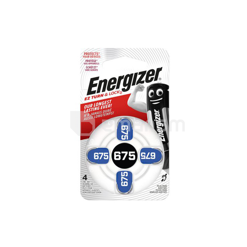 ელემენტი Energizer სმენის აპარატის HA675 4ც Zinc Air