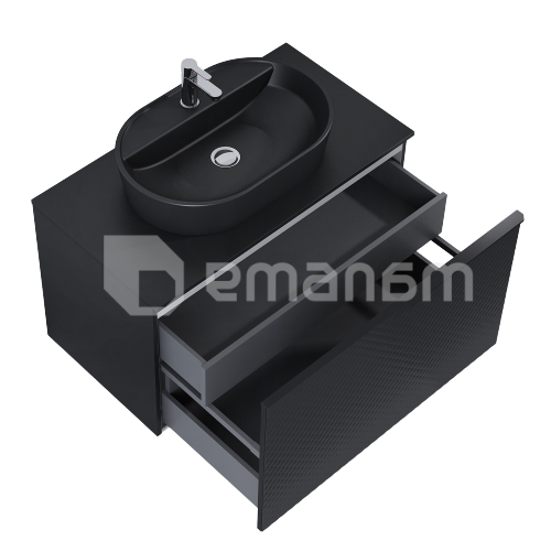 აბაზანის ავეჯი  დასკიდი  Elita GLAM 90 Black Matt