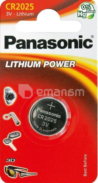 ლითიუმის ელემენტი Panasonic CR2025 3V