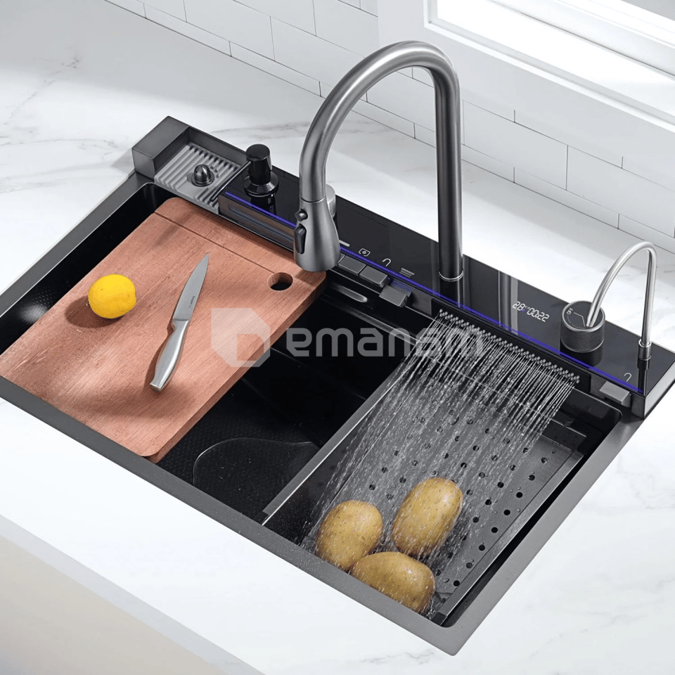 სამზარეულოს ნიჟარა მულტიფუნქციური Lefton P31-B 75x45 სმ Black