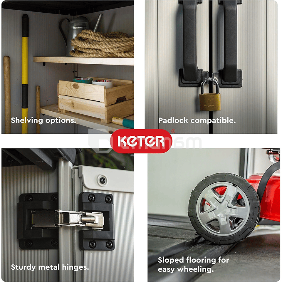 საყოფაცხოვრებო ბლოკი Keter 140x73,6x170,4 სმ