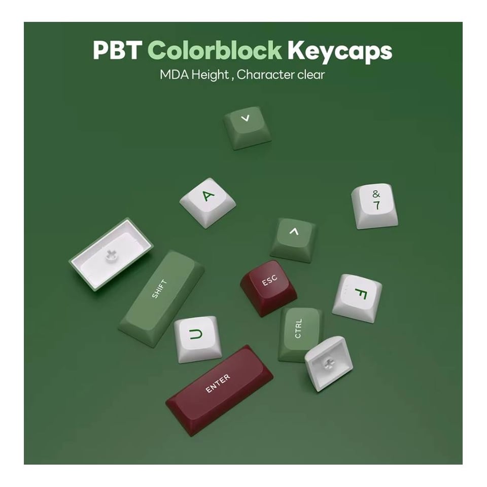 კლავიატურა Royal Kludge RK R65 RGB Mechanical Keyboard, Brown switch, Hot Swappable, Type-C wired, Green sand