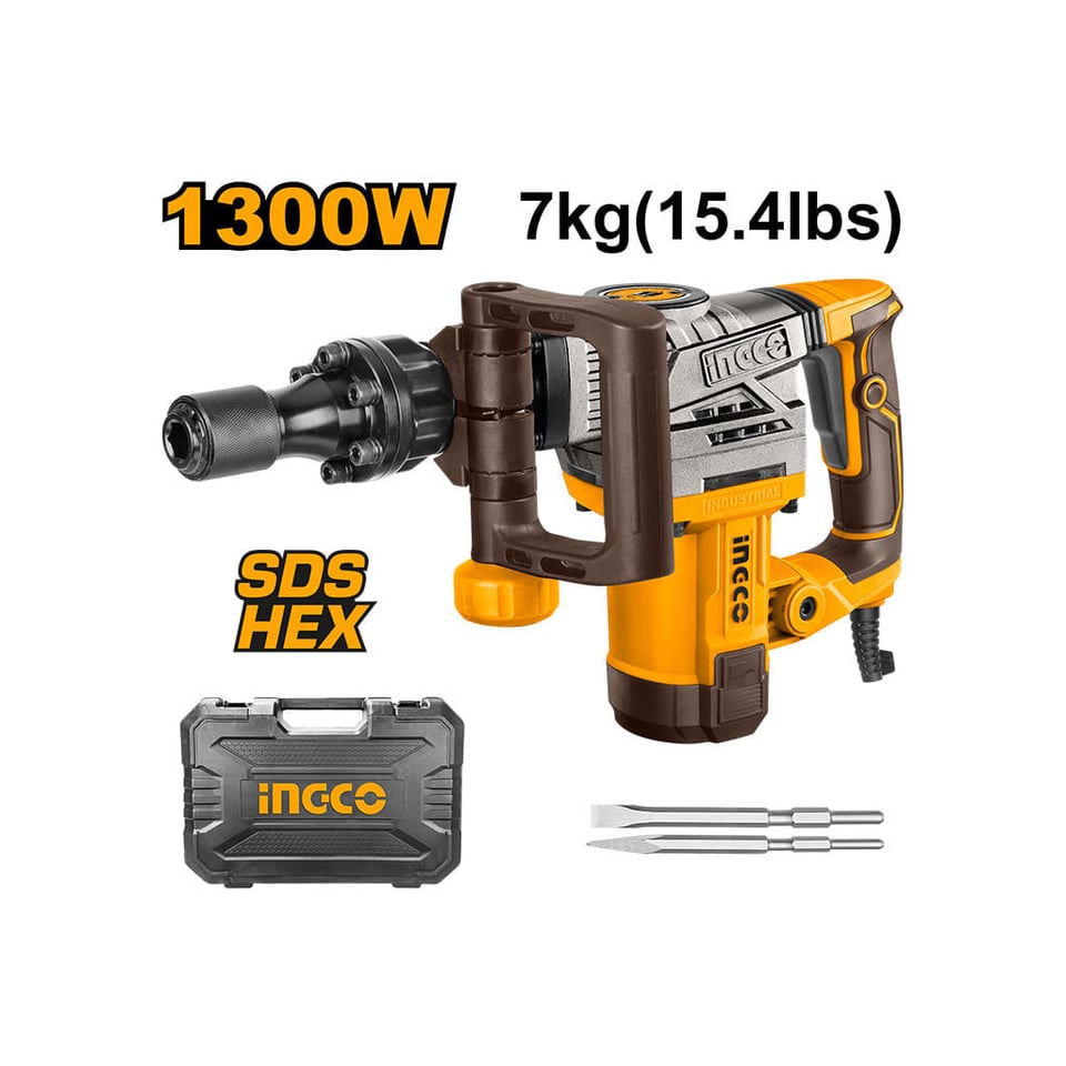 ელექტრო პნევმატური პერფორატორი 1300W SDS-HEX PDB130018