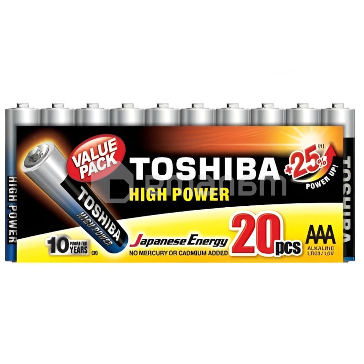 ელემენტების შეკვრა TOSHIBA ААА 20 ცალიანი LR03GCP