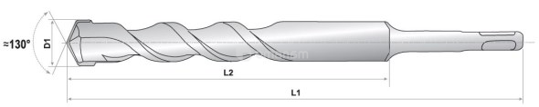 ბურღი ბეტონის RAIDER SDS-plus Cross Head 10x200/260 მმ (153667)