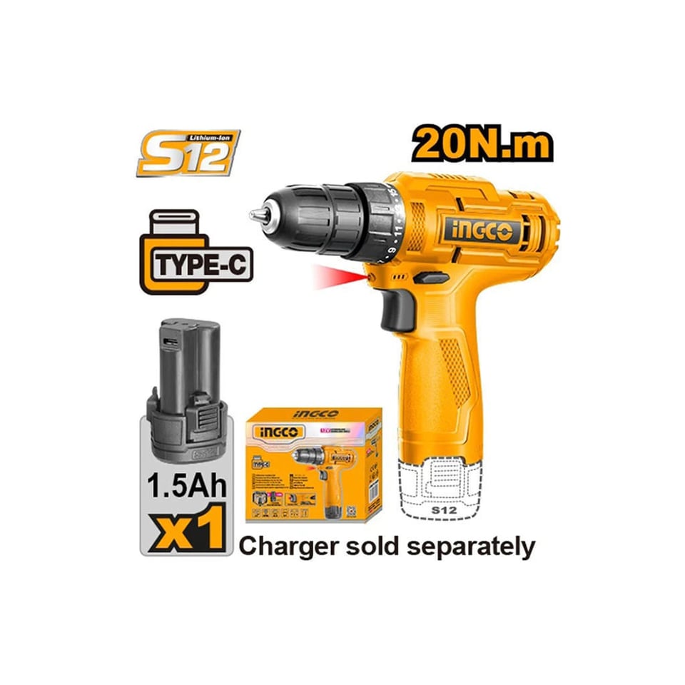 ელექტრო ხრახნდამჭერი 12ვ USB-Type-C  Li-Ion (CDLI12428)