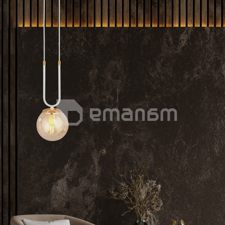 საკიდი EMIBIG GLAM 1 E14 1x MAX 40W WHITE MIODOWY
