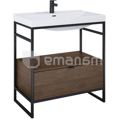 აბაზანის ავეჯის უჯრა Elita INDUS 80 1DR Lincoln Walnut ჩარჩოსათვის კაკლისფერი