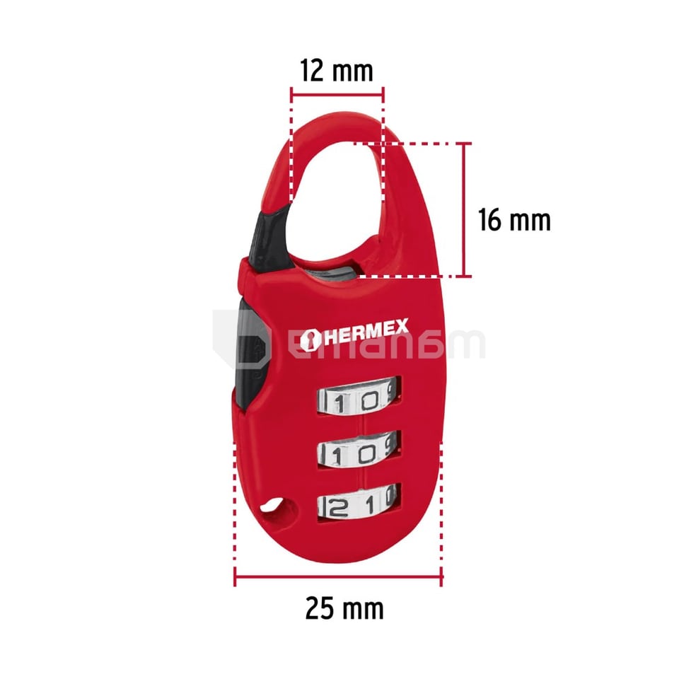 კოდირებული ბოქლომი Hermex 43350 CMA-3C