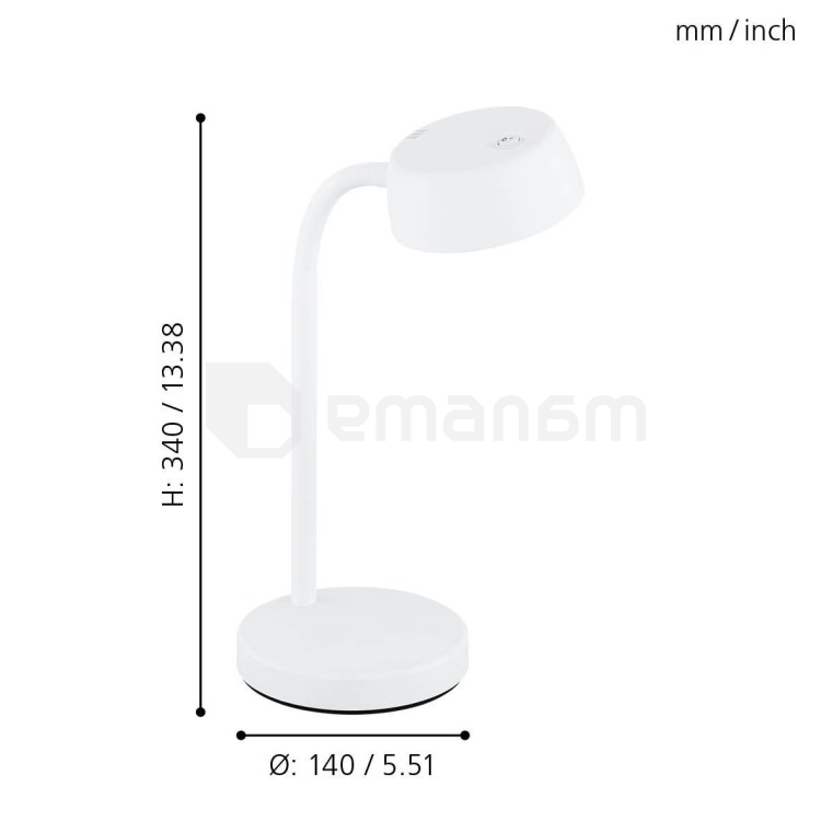 მაგიდის სანათი Eglo LED-TL 4.5W თეთრი CABALES 99334