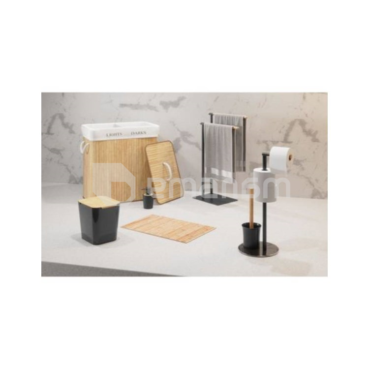 სვეტი ჯაგრისით და ქაღალდის საკიდით Plain Black Bambo 76180