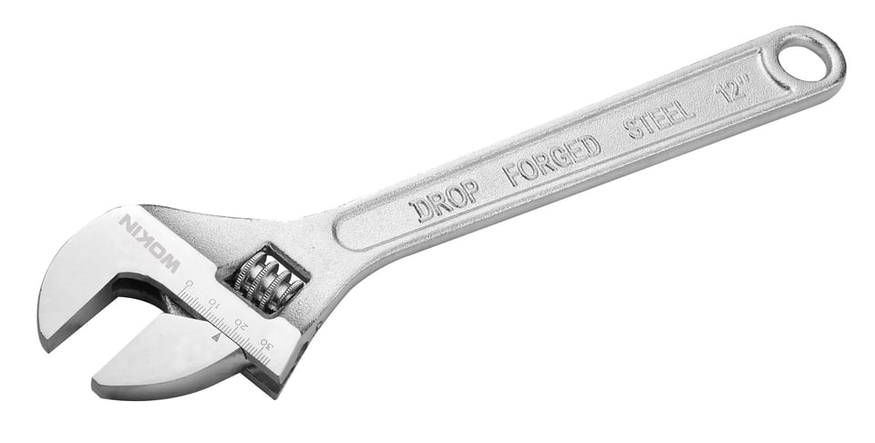 ქანჩის გასაღები Wokin 150015, 15", Adjustable Wrench, Silver