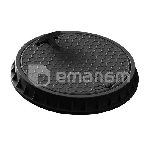 ლიუკი პლასტიკის შავი საკეტით  Torun Plastik Ø400 mm