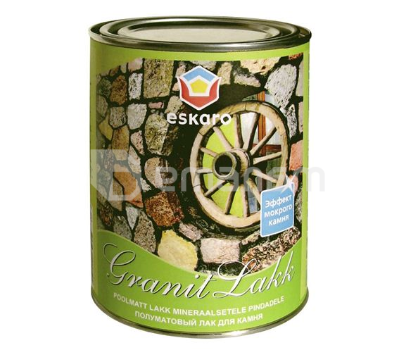 წყლით გასახსნელი ნახევრად მქრქალი ქვის ლაქი Eskaro Granit Lakk 0.95 ლ