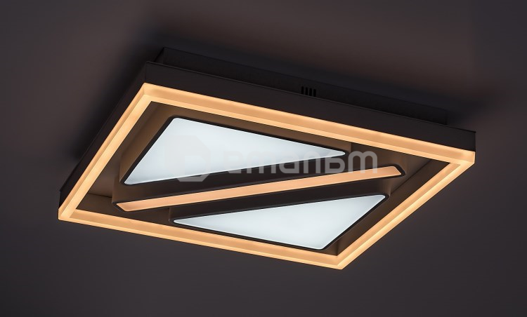 ჭერის სანათი Rabalux Greminz 73W 3000 6000K Ø400 H75 ნაცრისფერი თეთრი 71111