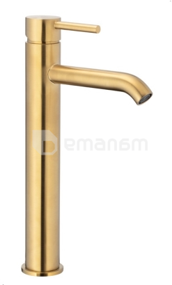 ხელსაბანის ონკანი KFA Moza Gold მაღალი (სიფონით Click-Clack)