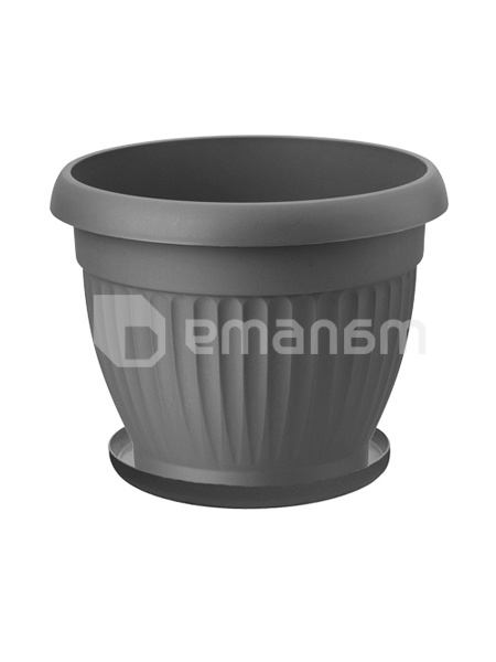 პლასტმასის ქოთანი FORM PLASTIC Dona 0168-014 Ø30 ანტრაციტი