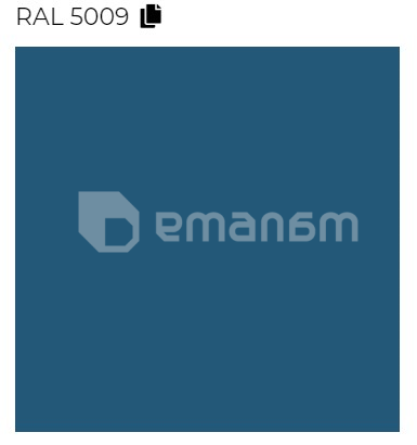 დეკორატიული საშრობი Terma QUADRUS BOLD ცისფერი Ral 5009 (SX) 1185/450
