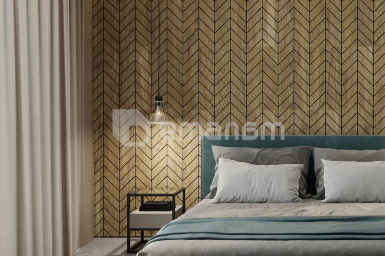 პანელი ფრეზირებული მუხის შპონისგან Lamele3D Versailles 600x600x11 მმ